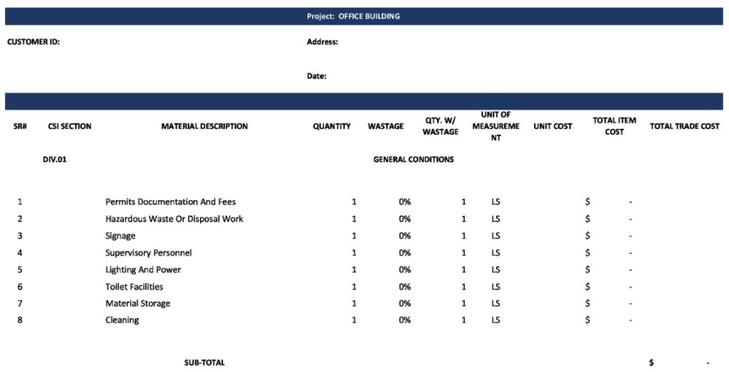 Pro Bid Estimating For Construction